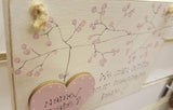 Personalised Md Sq Plq with Blossom & Heart - 5952