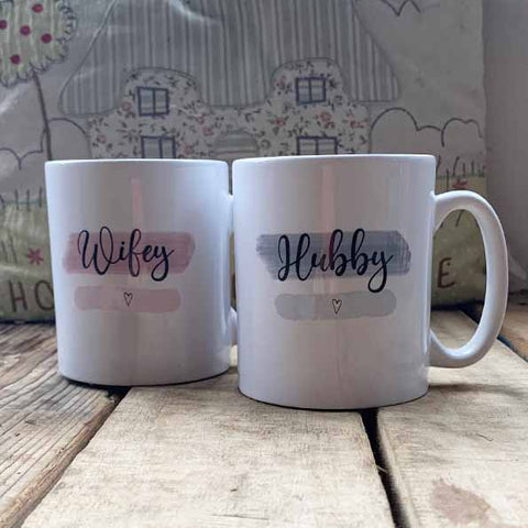 Highlights 10oz Mug Set - Hubby / Wifey 10704