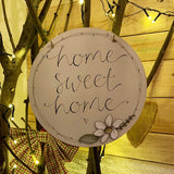 Round Plq with Daisy Flower - Home Sweet Home 9821