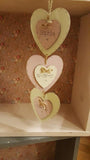 Set of 3 Double Heart Plaques 6705