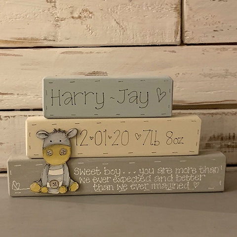 Personalised Animal Range - Baby Blocks 8640