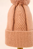 Powder Hat Bobble Knitted - Petal 13207