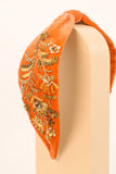Powder Headband - Velvet Embellished in Tangerine 13204