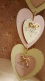 Set of 3 Double Heart Plaques 6705