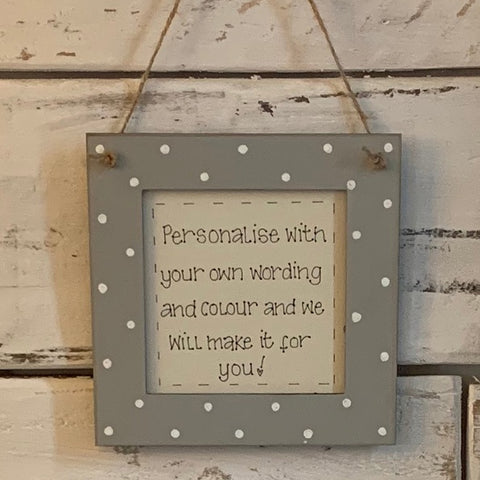 Personalised Square Frame Plaque - Blank 9548