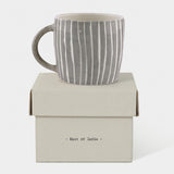 Boxed Rustic Mug - Painted Wash Stripes 9625