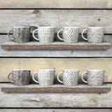 Boxed Rustic Mug - Scratched Lines 9624