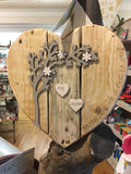 Personalised Arched Tree on Pallet Heart 7187