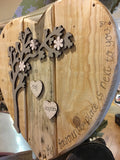 Personalised Arched Tree on Pallet Heart 7187