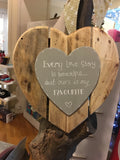 Pallet Heart with Heart Plaque 7188