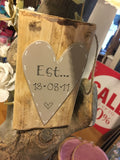 Pallet Plaque with Heart - Blank 7190
