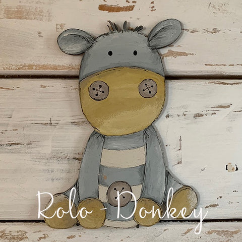 Personalised Animal Range - Rolo Donkey Lg Plaque 9676