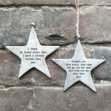 Rustic Hanging Star - Friends are Star 12205