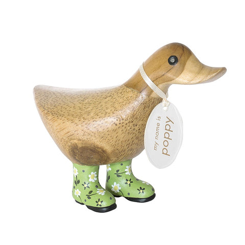 DCUK Ducky with Flower Welly - Green 9797