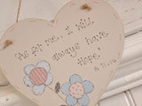 6" Heart with 2 Flowers - As For Me I Will 7752