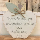 Personalised Teacher Apple Block 7789