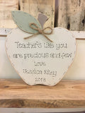 Personalised Teacher Apple Block 7789