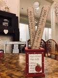 Personalised Wooden Pen pot - Apple 7838