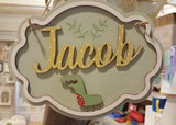 Personalised Elegant Name Plaque Sm - Dinosaur 8507