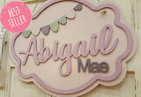 Personalised Elegant Name Plaque Lg - Bunting 8508