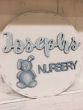 Personalised Round Name Sign Sm - Bunny 8538