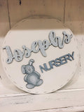 Personalised Round Name Sign Sm - Bunny 8538