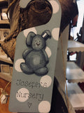 Personalised Door Hanger - Bunny Blue 8539