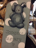 Personalised Door Hanger - Bunny Blue 8539