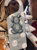 Personalised Door Hanger - Bunny Blue 8539