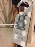 Personalised Door Hanger - Bunny Blue 8539