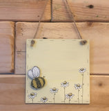 Bees & Daisies Mini Square Plaque -My Mummy is Bee-utiful (Also available BLANK) 8631