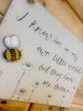 Bees & Daisies A5 Sign Landscape - Bee & Daisies 8633