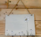 Bees & Daisies A5 Sign Landscape - Tall Daisy 8634