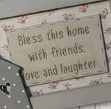 Personalised Wooden Frame Sign - Bless This House 8704