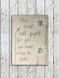 Bees & Daisies A5 Sign Portrait -Tall Daisies 8717