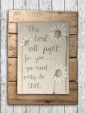 Bees & Daisies A5 Sign Portrait -Tall Daisies 8717