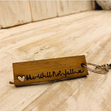 Keyring Tag with Heart - She Will Not Fall 9050