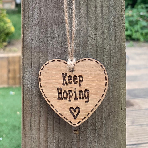 Handmade Little Sentiment Heart - Keep Hoping 9999