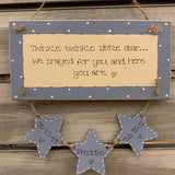 Personalised Long Plaque with 3 Stars 8718