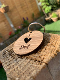 Keyring Round with Cutout - I (heart) Dad 9062