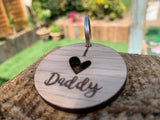 Keyring Round with Cutout - I (heart) Daddy 9063