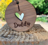 Keyring Round with Cutout - I (heart) Daddy 9063