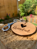 Keyring Round with Cutout - I (heart) Grandad 9064