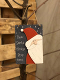 Personalised Santa Plaque Distressed 9322