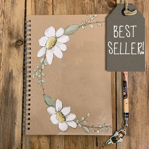 Personalised Notebook - Daisy Wreath 9338