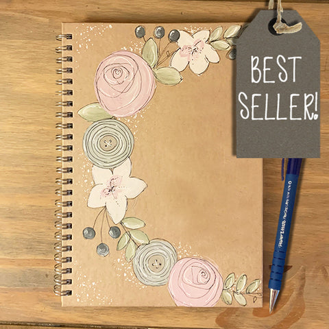 Personalised Notebook BLANK - Floral Wreath 9339