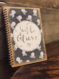 Personalised Notebook - Sm Flowers & Circle 9341