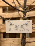 Name Plaque with Wooden Bunting 9356