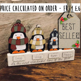 Personalised Family Penguin Block 9358