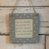 Personalised Square Frame Plaque - Blank 9548